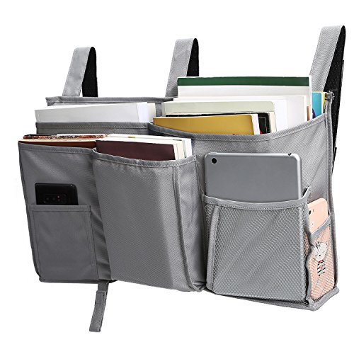 Corodo Grey Bedside Storage Caddy Hanging Organizer Bag with 8 Pockets