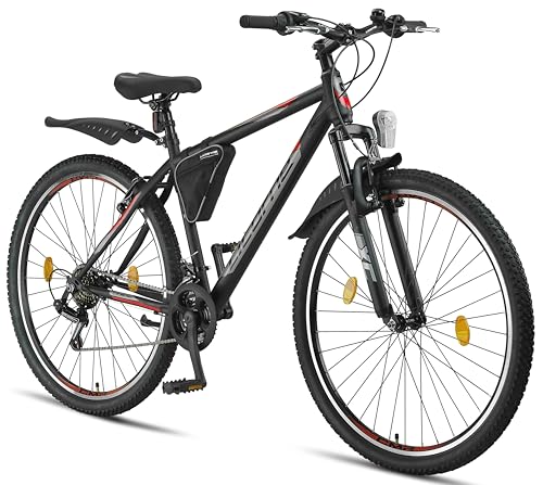 Licorne Bike Guide Premium 29 pouces VTT - VTT à fourche suspendue avec freins à disque - Qualité de marque allemande - Pour adolescents et adultes...