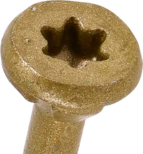 Power Pro 967790 Holzschrauben, #10 x 3 Zoll, Premium-Außendeckschrauben, rostbeständig, Epoxidbeschichtete Bronze, 1200 Stück