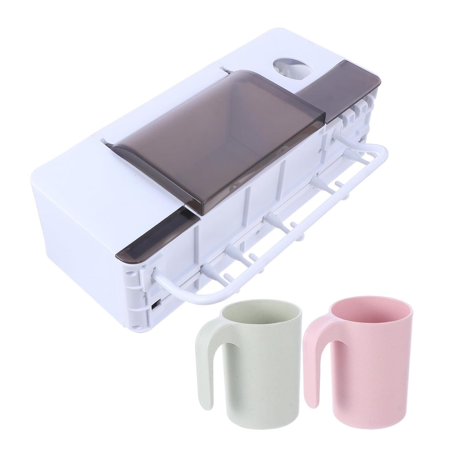 Makeup Brush Holder Space-Saving Multifunctional Toothbrush And Toothpaste Storage Rack Bathroom Organizer Toothbrush Organizer