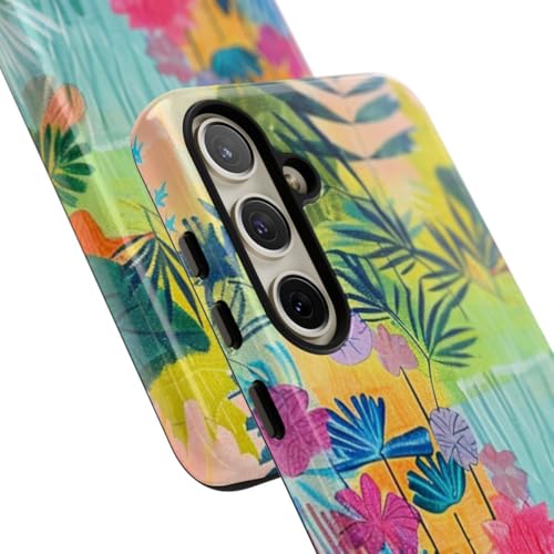 Coque Samsung S24 Plus jardin tropical brillant multicolore rigide - 2