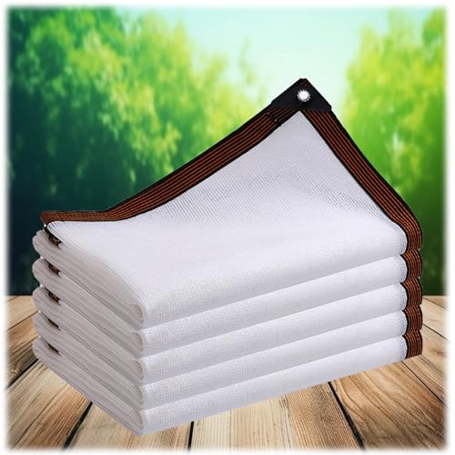 Filet d'ombrage blanc 2x2m à 7x10m avec œillets bâche coupe-vent terrasse