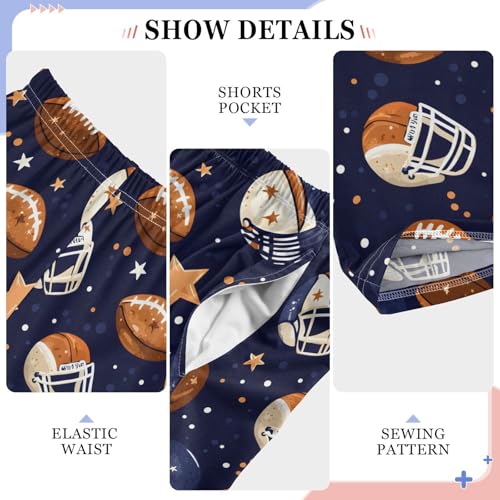 ALAZA American Football Helmet Star Ball Pajama Pants Long Sleep Pant Pajama Bottoms Elastic Waist with Pockets4