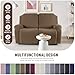 KinCam Recliner Covers, Stretch Reclining Chair Covers, Recliner Sofa Slipcovers Stripe Jacquard Recliner Couch Covers Furniture Protector Covers for Pet Kid (2 Seater, Brown)