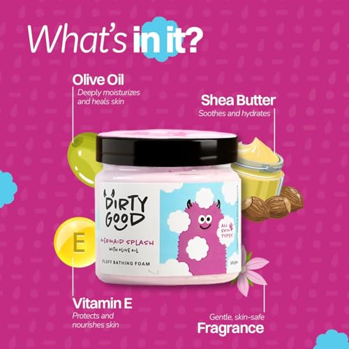 Image of Dirty Good Kids Body Wash 150g - Mermaid Splash | Bath Wash for Boys & Girls 3+ Years | Gentle & pH Balanced | Olive Oil & Shea Butter | Sulphate, Paraben & Phthalates Free