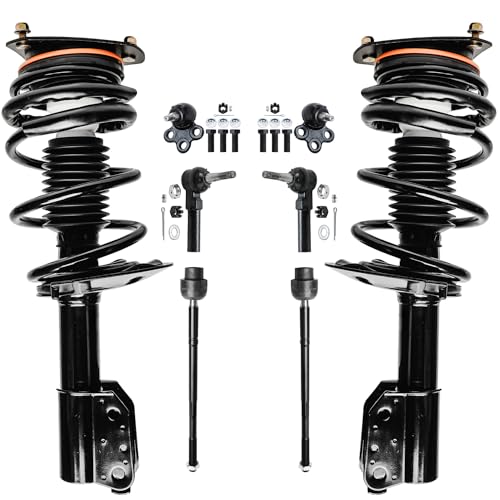 Image of Detroit Axle - 8pc Front Struts Kit for Buick Allure Century LaCrosse Regal Chevy Impala Monte Carlo, 2 Struts with Coil Spring 2 Lower Ball Joints 4 Inner Outer Tie Rods Replacement Suspension Shock