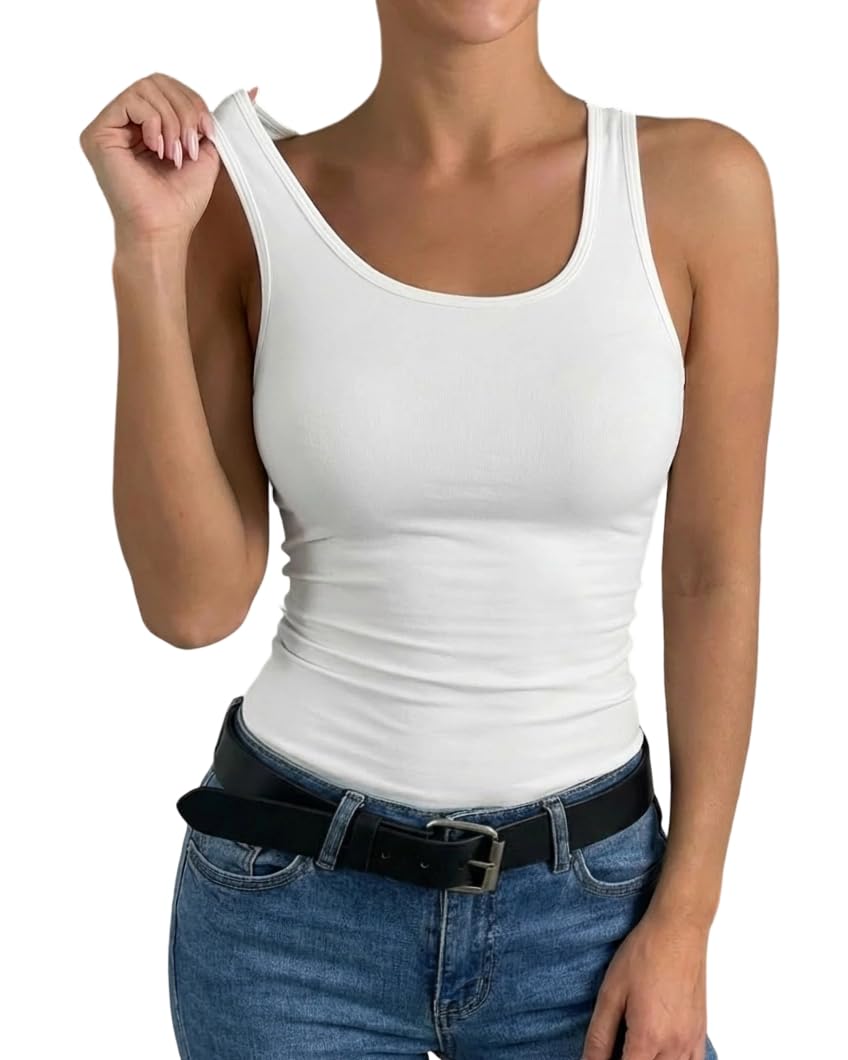 Womens Seamless Shapewear Camisole Tummy Control Tank Top for Women Slimming Body Shaper Vest-image-20