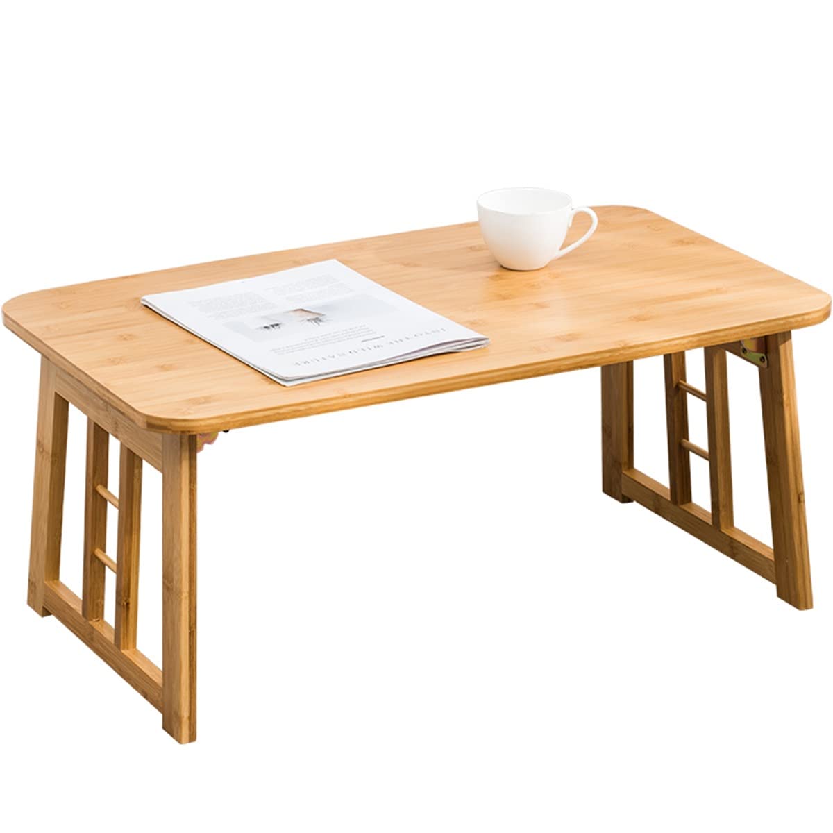 Low Floor Table Foldable Coffee Table Apartment Coffee Table Laptop Table Study Table Portable Dining Table (Color : Wood Color, Size : 70x42x30.7cm)