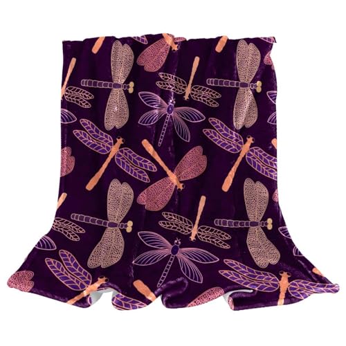 Couverture lit libellule plaid chaud pour cocooning au salon - 2