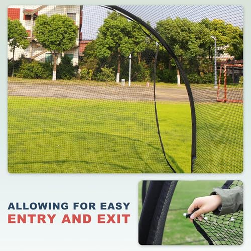 SHANTRA Batting Cage with Frame and Net, 13ft & 22ft Baseball Batting Cage for Backyard, Baseball & Softball Hitting Cage Netting for Outdoor Hitting & Pitching Practice,22×13×9ft by SHANTRA - Image 6