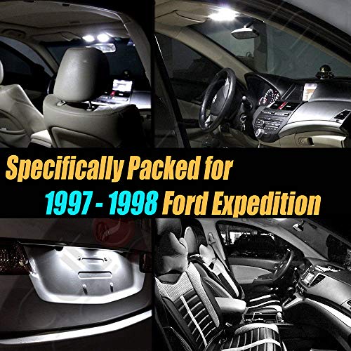 Kit de 8 luces LED blancas 6000k para Ford Expedition 97-98 miniatura 2
