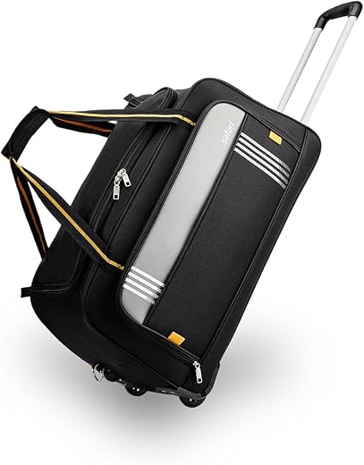 Safari Imperia Trolley 3 Years Warranty Duffle Bag (58 Cm, Black)