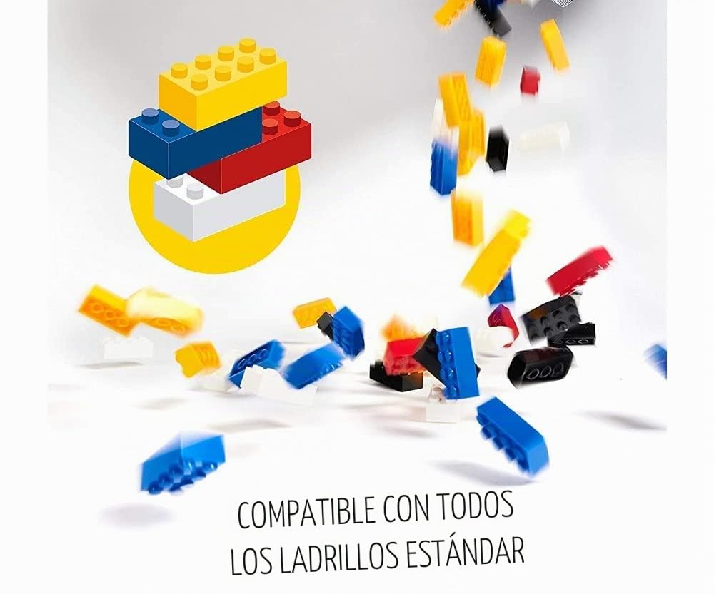 Simba 104114200 Blox 700 Bloques de construcción para niños a Partir de 3 años, Bloques de 8 Puntos, sin Placa Base, Totalmente Compatible, Colores Surtidos, Negro, Rojo, Blanco, Amarillo y Azul
