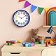 Cander Berlin MNU 1030 J Kinderwanduhr lautlos 30,5 cm geräuschlos Lernuhr Lernzifferblatt Kinderzimmer farbenfroh blau analog Kinderzimmer Jungen Mädchen ohne Tickgeräusche Lernen