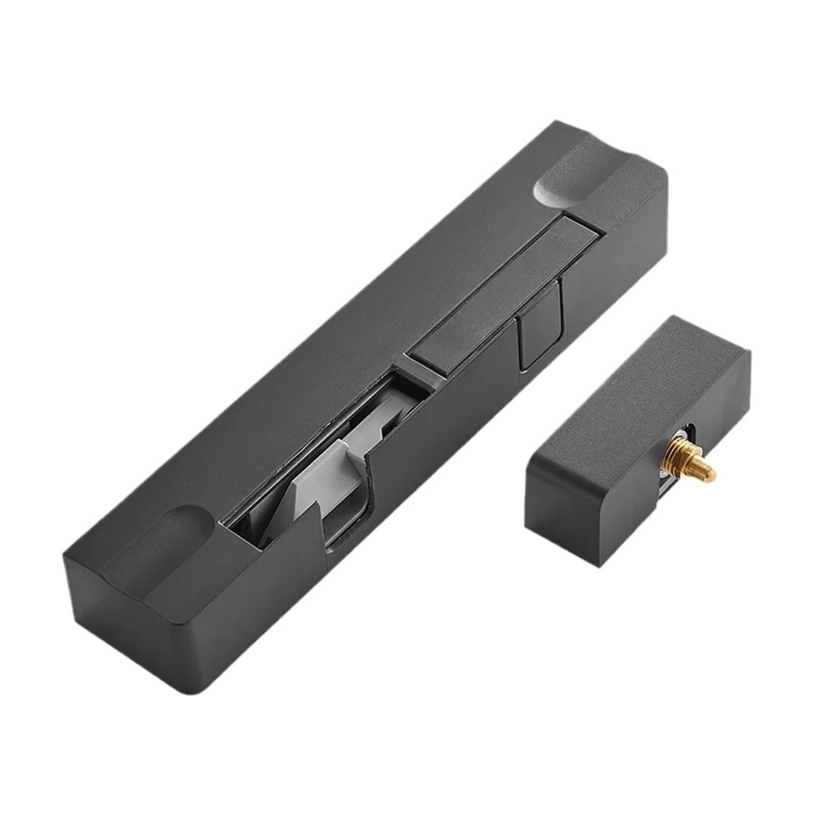 CLEUFWKO Adjustable Bedroom Door Closer Damping Buffer Wooden Door Flat Open Buffer Invisible Door Home Silent Hydraulic Closed Door(Black-Right-Top)