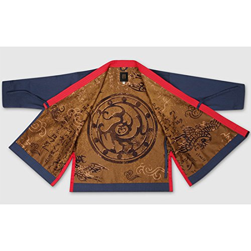Mooto Taekwondo Grand Master Geum Gang Navy Bk-Neck Uniform Tkd Martial Arts Dobok (150 (Height : 140~150Cm)(4.59~4.92Ft)) #TOP6