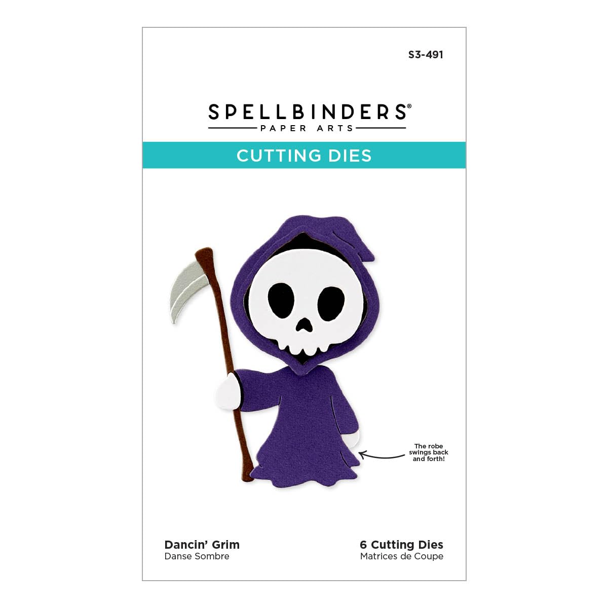 Spellbinders Dancin' Grim Etched Dies from The Dancin' Halloween Collection