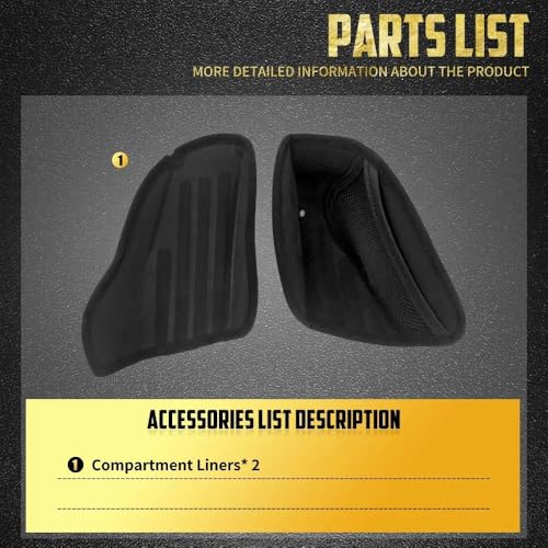 Tapis de coffre pour Harley Touring 15-Up et doublures de compartiment moto - 6