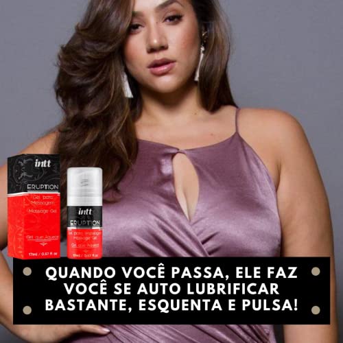 Gel excitante feminino com aquecimento 17 ml - Eruption Intt Cosméticos, Intt Cosméticos, Colorido