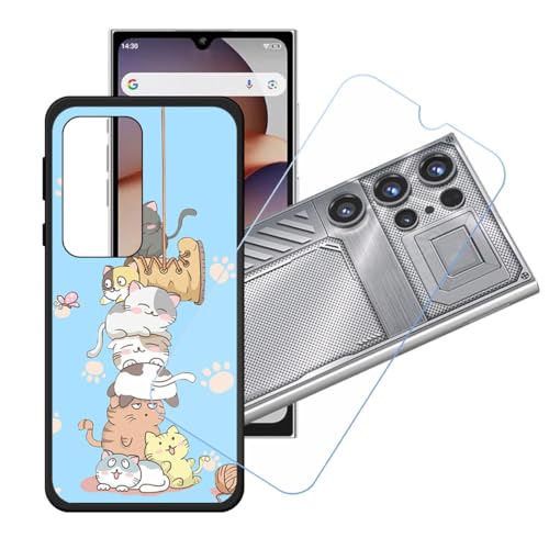 �pGUYAHANYER�P�[�X �K�p���� Oukitel C61 GT + �����K���X�X�N���[���ی�t�B���� �A���ȃ\�t�g�V���R���P�[�X�ی�TPU�J�o�[�̃P�[�X�J�o�[�p �K�p���� Oukitel C61 GT (6.88") - LH63