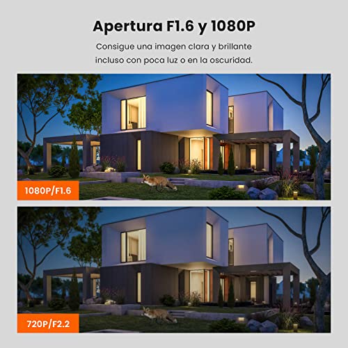 Miniatura 5 de Tenda Camara Vigilancia Domicilio WiFi Exterior Interior - Visión Nocturna en Color 30m, Cámara Bala de Seguridad, Control App, AI Detección Humana Audio Bidireccional, Compatible con Alexa, CT3 1080P