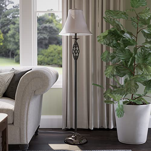 Kenroy Home 30350 Sperry 3-Pack-2 Table, 1 Floor Lamp Sets, 1, Black With Black Chrome Accents #TOP3