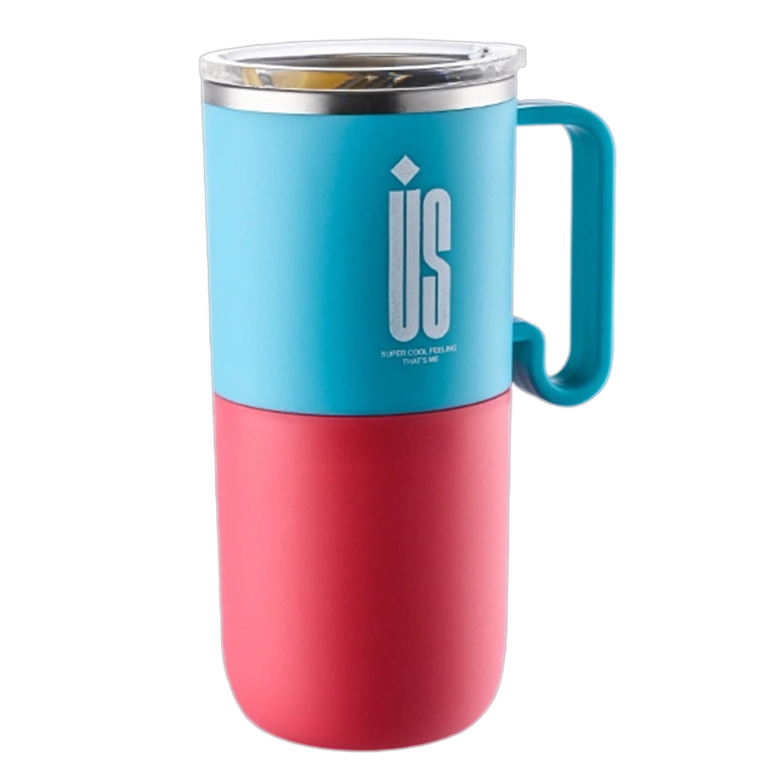 Kfwfuaee 600ML Stainless Steel Drinkware Double Walled Insulation Drinking Cup with Leakproof Lid for Tea Coffee Leak Proof Leave Cup
