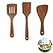 Łopatka do patelni, drewniana, przybory kuchenne, przybory kuchenne, zestaw przyborów kuchennych, szpatułka, pomocnik kuchenny, drewniane sztućce do gotowania, patelnie nieprzywierające i wok 3 sztuki