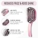 MOYOKO Detangling Brush - Vented for Fine, Wavy, Straight, Curly or Thick Hair, No-Pull Design (Pink Chrome)