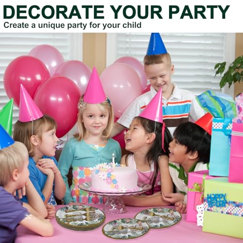 Ruozteoo PAPER PLATE S Birthday Party Decorations,Jungle Theme Party Supplies Include Plates thumb #4