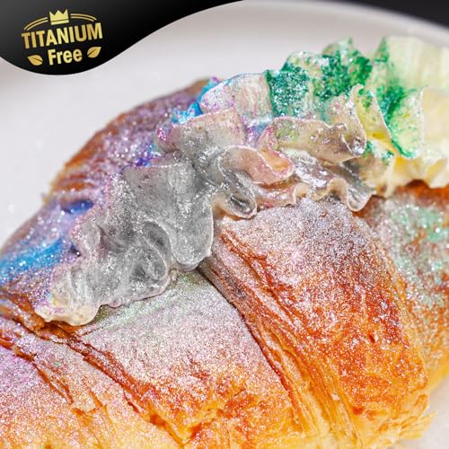 NiHome Essbarer Glitzer für Getränke Luster Staub Metallische Lebensmittel Dekorieren Edible Glitter für Wein Kuchen Süßigkeiten Dessert Bäckerei Vegan Titanfrei (5g/0.18oz,Blau)