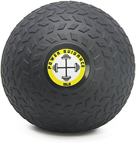 POWER GUIDANCE Slam Ball, Medicine Ball, Weight Available, 6, 8, 10, 15, 20, 25, 30 Lbs, Dead Weight，Great for Core Training & Cardio Workouts