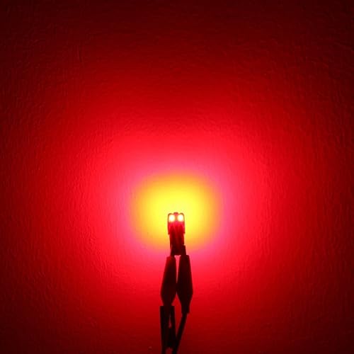 Miniatura 6 de Alla Lighting Bombillas LED T10 Wedge 168 194 2825 W5W 171 165 585 licencia roja mapa interior cúpula puerta paso pozo luces de cortesía