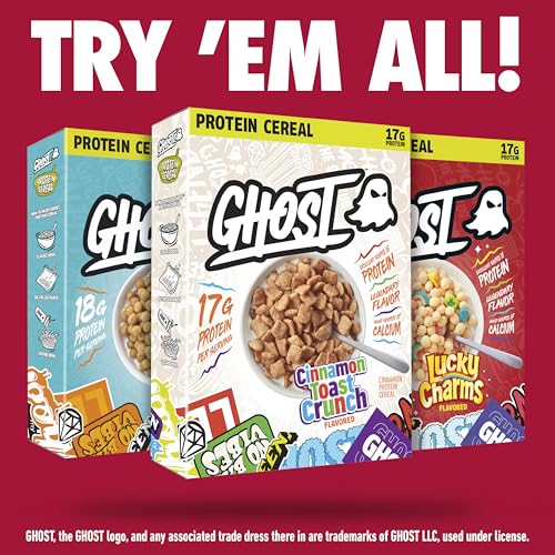 GHOST PROTEIN CEREAL, CINNAMON TOAST CRUNCH Flavor, 17G Protein, 9.2 oz