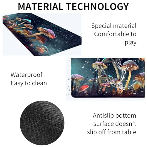 Image of Card Mat for MTG & TCG Playmat,Colorful Mushrooms
