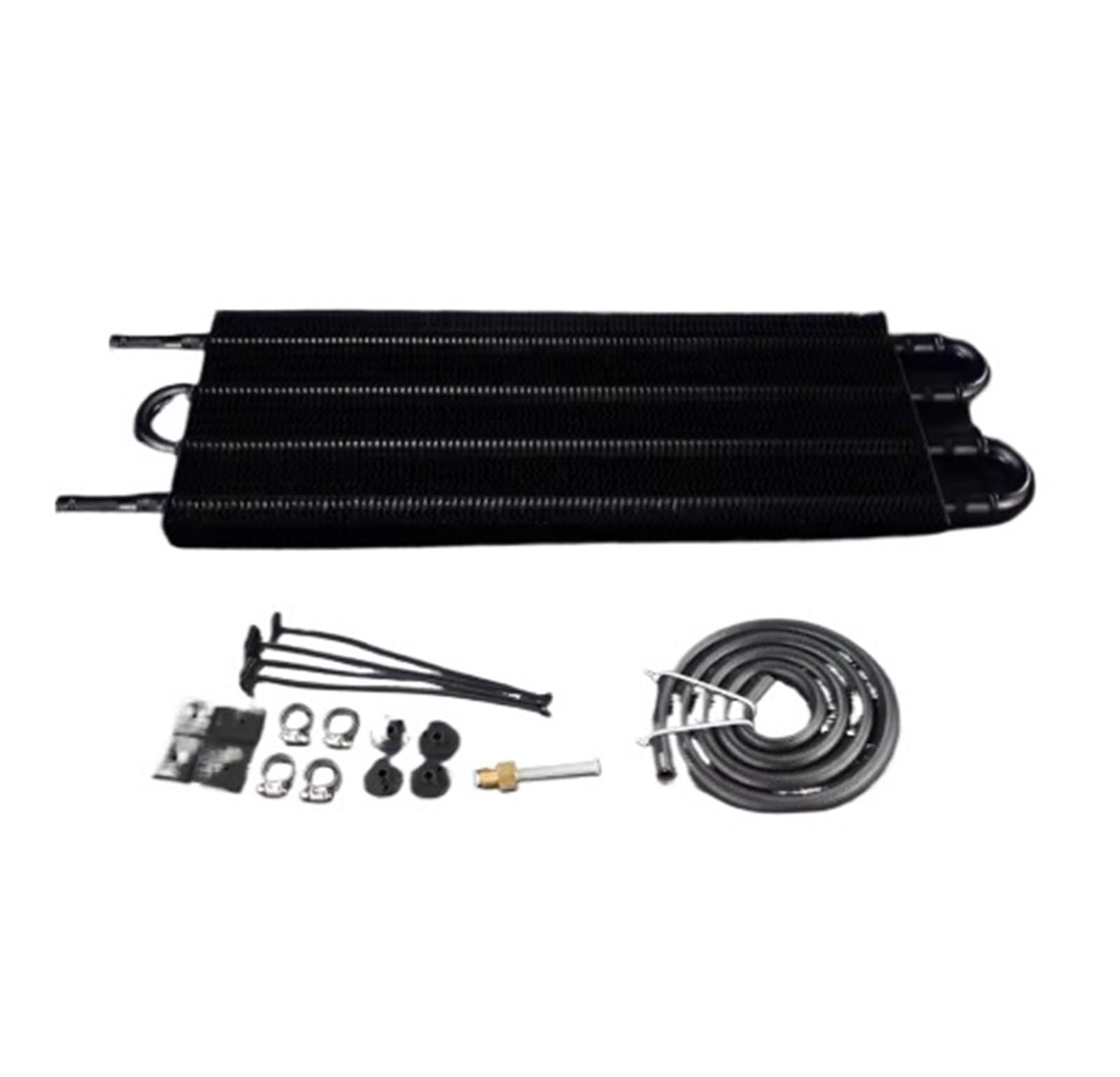 filtr powietrza do wnętrza Uniwersalny zestaw chłodnicy oleju skrzyni biegów 305X127X19,05 z 4 rzędami aluminiowymi/konwerterem chłodnicy automatycznej/manualnej Filtr powietrza kabinowego(Silver)