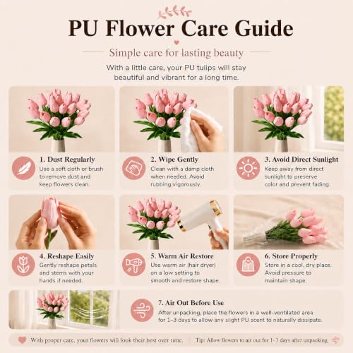 Image of Mandy's 20pcs Artificial Shades of Pink Tulips