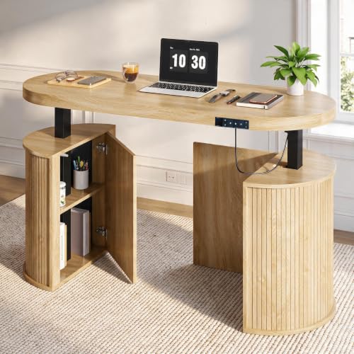 Image of Electric Standing Desk, Sit Stand Up Desk, Adjustable Height Executive Desk