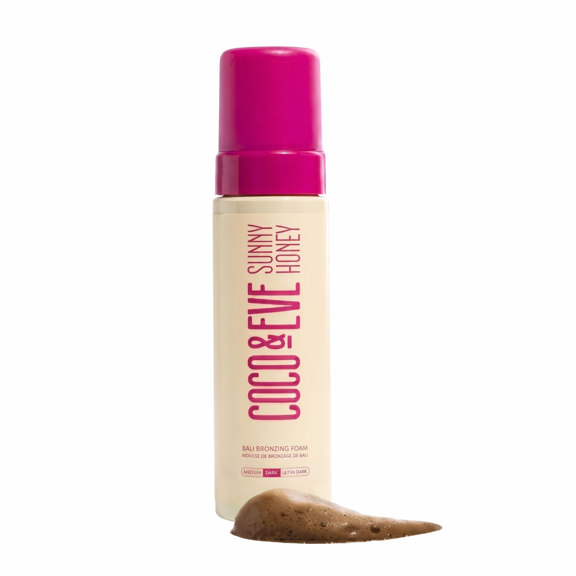 Coco & Eve - Mousse de bronzage de Bali Sunny Honey - autobronzant naturel pour bronzer sans soleil - anti-cellulite/anti-âge (Foncé)