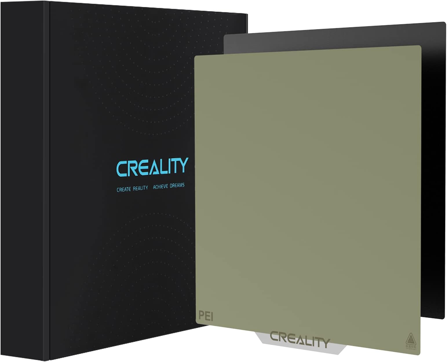 Creality3D Official PEI Sheet Flexible Magnetic Sticker Heated Bed 235x235mm Removable Spring Steel Plate Kit, Replacement Accessory for Ender 3/ Ender 3 Pro/Ender 5 Hot Bed Surface