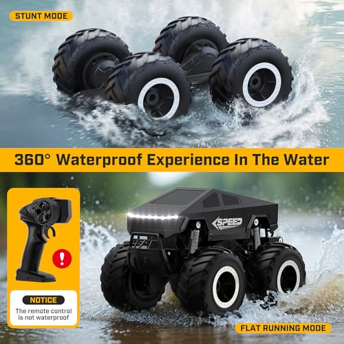 image for WayEee RC Car Kids Toys for Ages 6+, Remote Control Car Waterproof Mon