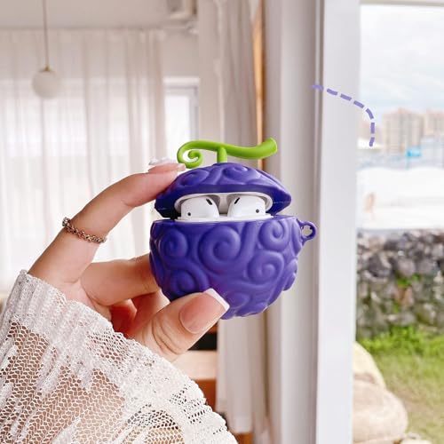 Image of Earbuds Cover for Airpods pro 3, Cute Silicone Protective Case Shell Anime Devil Fruit Style Compatible with Airpods pro 3 2025 for Boys and Girls