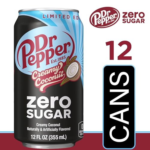 Image of Dr Pepper Zero Sugar Creamy Coconut Soda, 12 fl oz cans, 12 Pack