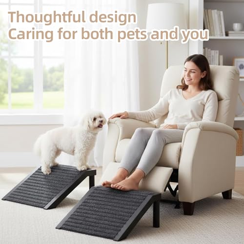 image for ZJDJEZJD Dog Ramp for Stairs – Non-Slip Pet Steps with Locked-in Car