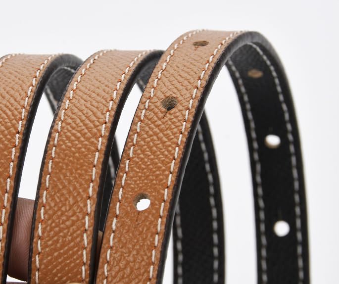 Womens Leather Belt for Jeans Pants Ladies Lock Buckle Design Skinny Dresses Belt4