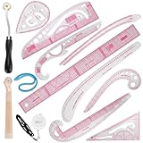 13PCS Styling Sewing French Curve Ruler Set, Dress Makers Rulers Clear Sewing Tailors Pattern Making Ruler for...