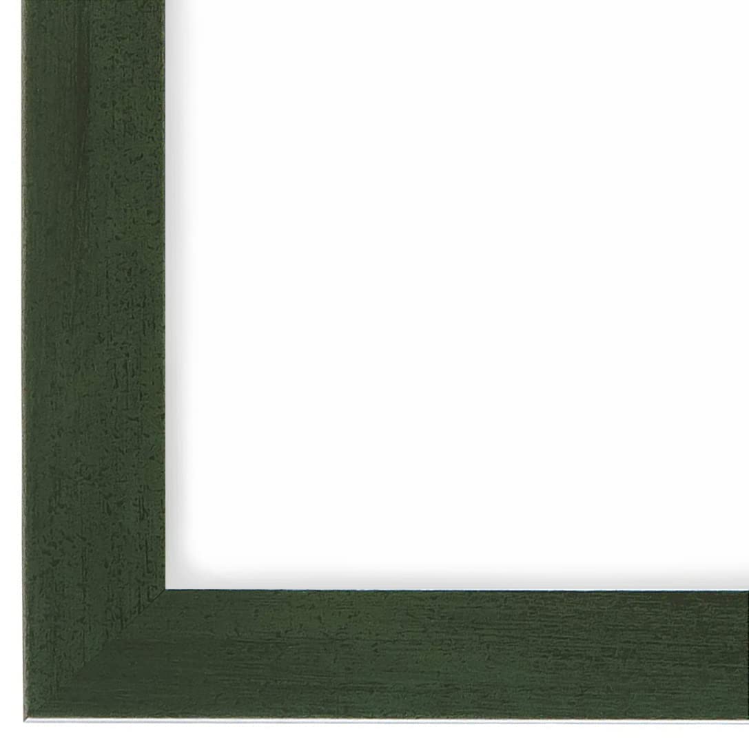 PrimeLuxe Marco de fotos de madera 60 x 100 cm (Tamaño de la imagen) en verde limpiado | Color y tamaño seleccionables | para carteles | Rompecabezas | collage de fotos