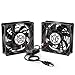 ELUTENG Ventilatore USB 80mm Dual 5V USB Fan Raffreddamento PC Ventole 2700RPM 32CFM Mini Ventilatore con Griglie Metalliche per PS4/TV Box/Router/Xbox/PlayStation