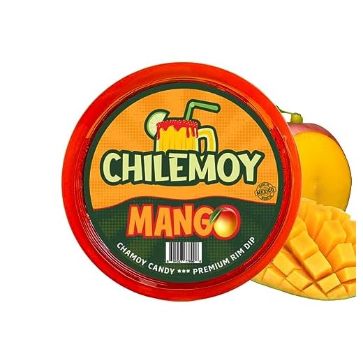 CHILEMOY Rim Dip Chamoy | Handcrafted Mexico | Chamoy Rim Paste for Cocktails, Beer, Seltzer, Michelada Rim Dip | Tajin Rimmer for Cocktails 8oz Mango