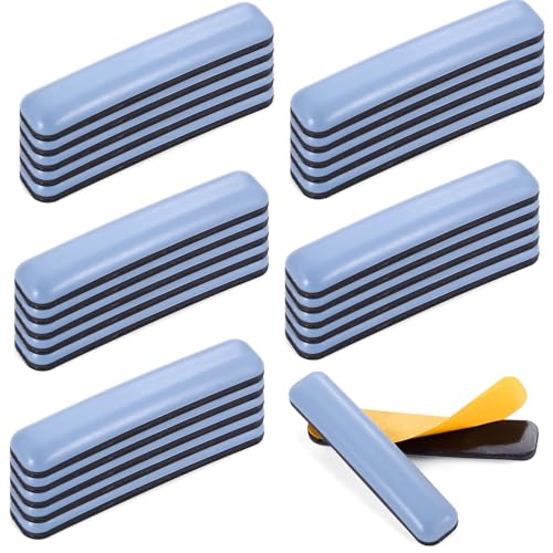 25 STK Teflongleiter Selbstklebend, Möbelgleiter Teflon Teppichgleiter für Stühle, Rechteck Stuhlgleiter für Teppich, Stuhlgleiter Teflongleiter für Glatte Böden Teppiche Schwere Möbel(16x75mm)